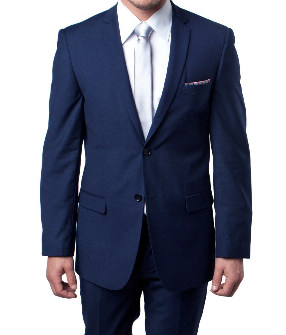 Slim Fit Suit Blue Solid Color Tazio M085S-11