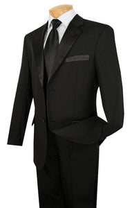 Men's Black Basic Tuxedo 2 Button 2 Piece T-2PP