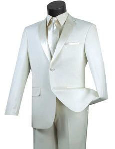 Slim Fit Tuxedo Prom Ivory Notch Lapel Teenager T-SC900