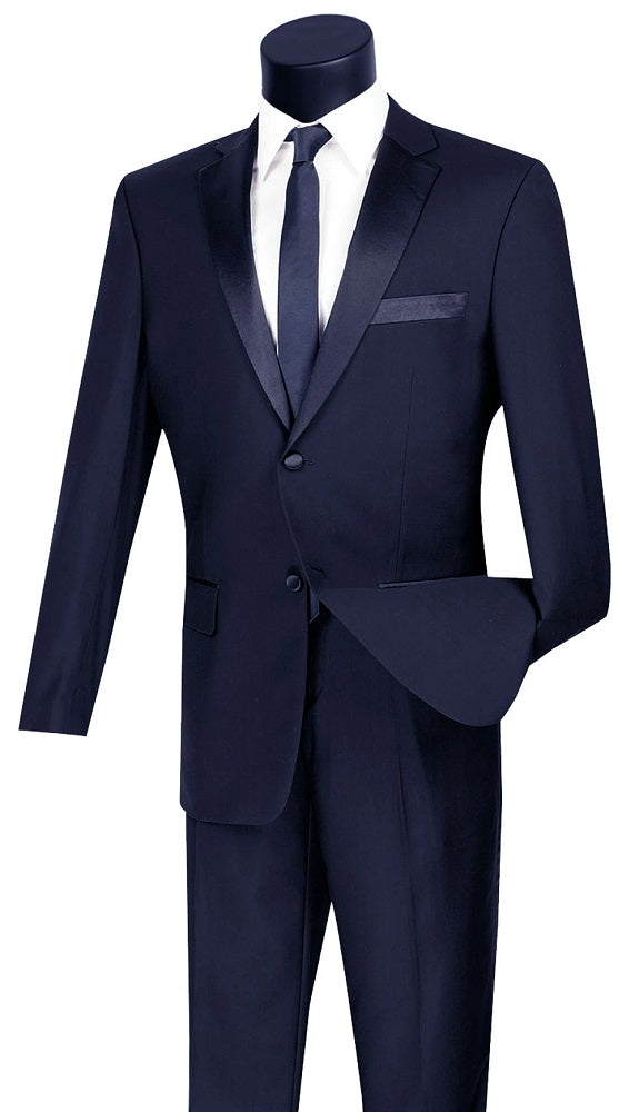 Slim Fit Tuxedo Prom Blue Notch Lapel Teenager T-SC900