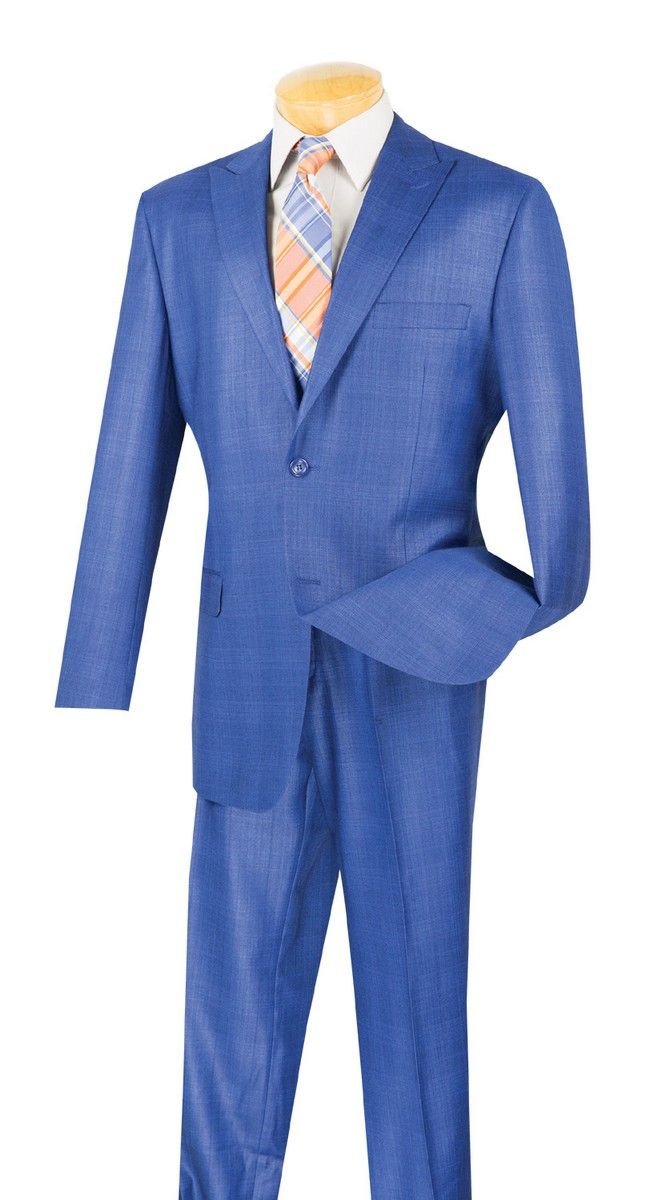 Men's Tan Glen Plaid Executive Suit Classic Fit 2RW-1