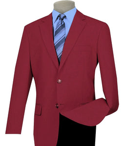 Men's Burgundy Classic Blazer 2 Button Regular Fit Z-2PP