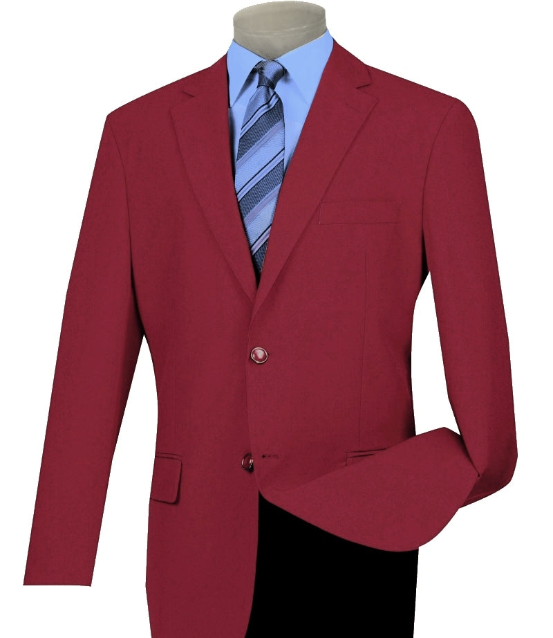 Men's Burgundy Classic Blazer 2 Button Regular Fit Z-2PP