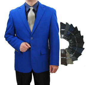Men's Royal Blue Classic Blazer 2 Button Regular Fit Z-2PP