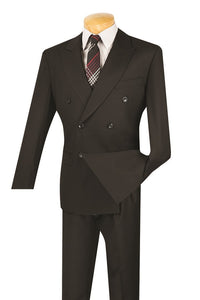 Double Breasted Suit Men's Black Vinci DC900-1 5901