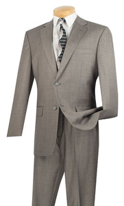 Men's Gray Executive Suit Flat Front Pants Texture Fabric 2LK-1