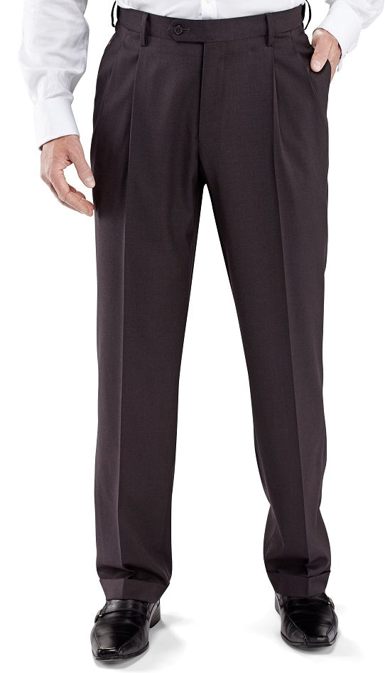 Men's Pleated Pants Charcoal Gray Regular Fit OP-900