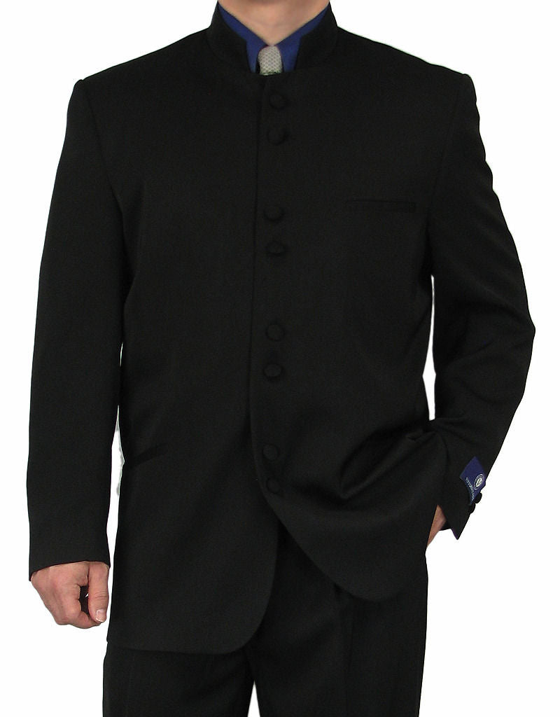 Black Chinese Collar Suit for Wedding Milano 5905 Black Chinese Collar Suit for Wedding Milano 5905